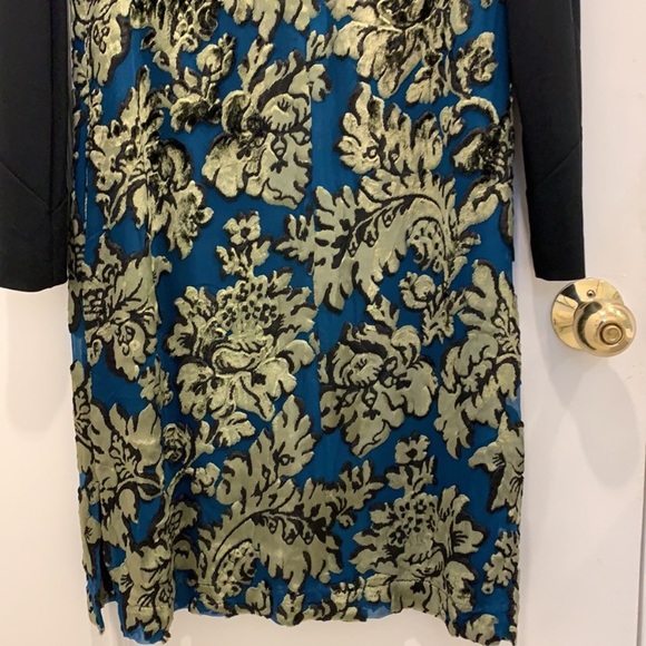 Etro Velvet Patterned Shift Dress Size 40 - Picture 3 of 8